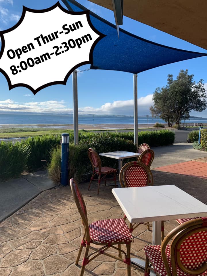 My Seaside Café is a beach café/ coffee shop in Phillip Island Victoria. Enjoy a wine with your meal, then enjoy a superb coffee and mouth watering cakes.