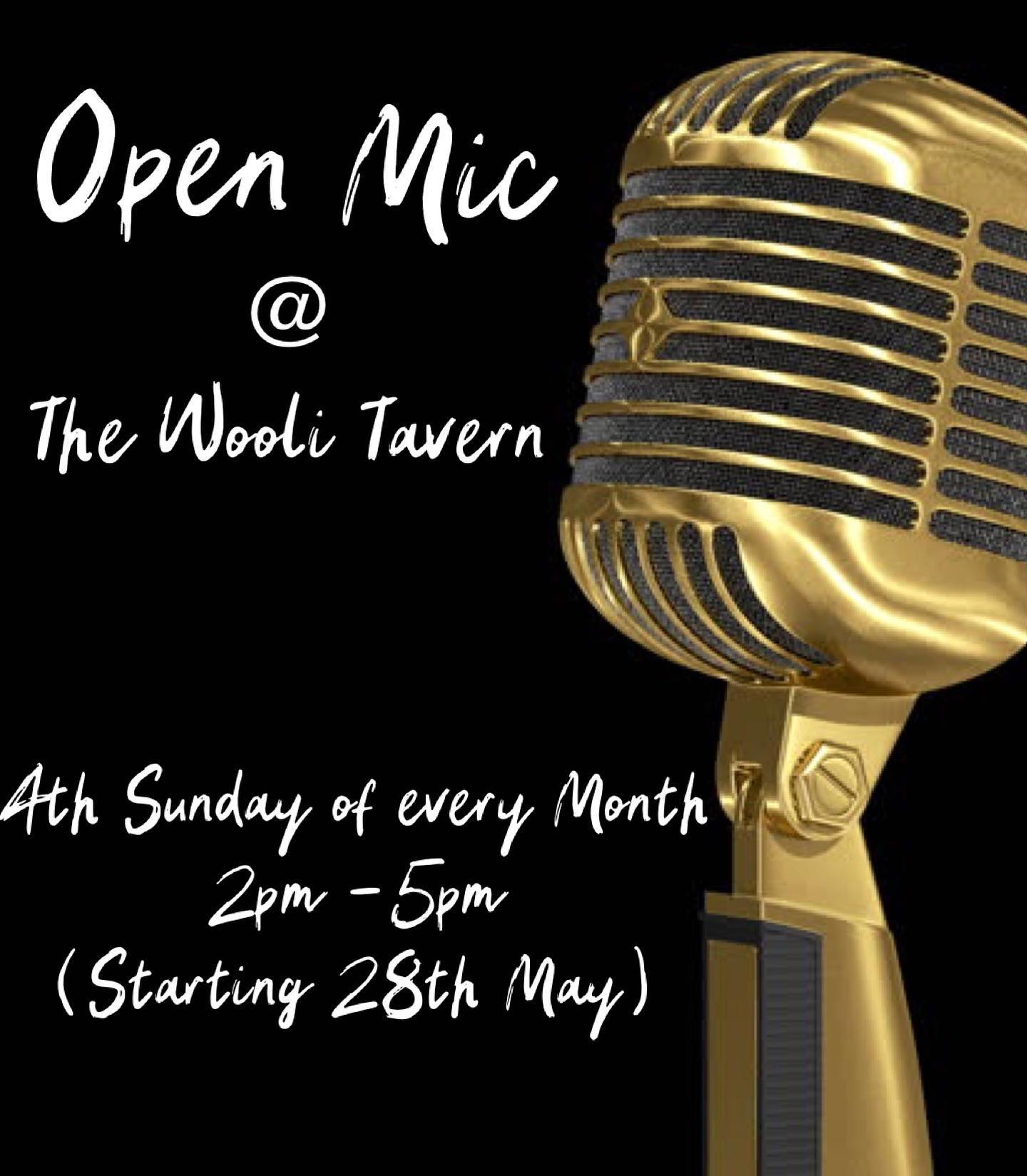 The Wooli Tavern - Open Mic takes places the last sunday of every month from 2.00pm