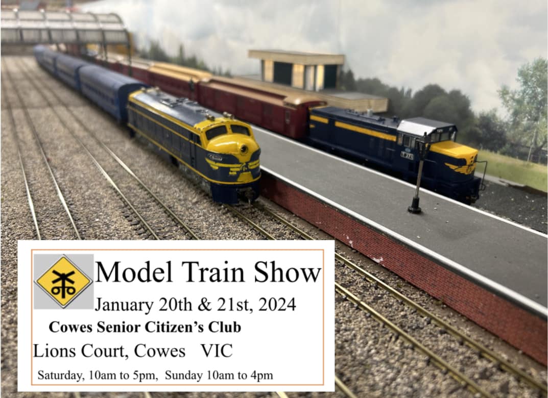 Phillip Island Model Train Show is to be held again this January.  It will be held at the Cowes Senior Citizens Club over 2 days 
